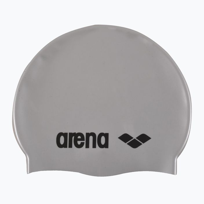 Vaikiška plaukimo kepuraitė arena Classic Silicone Jr sidabrinė/juoda 2