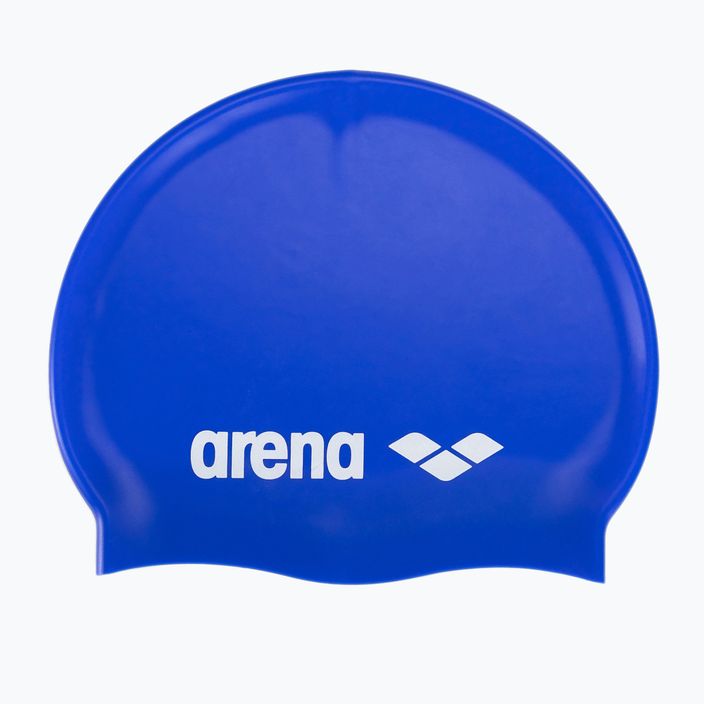Arena Classic Silicone Jr vaikiška plaukimo kepuraitė žydra/balta