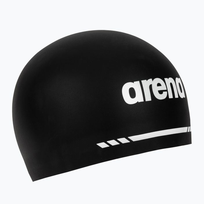 Arena 3D Soft juoda plaukimo kepuraitė
