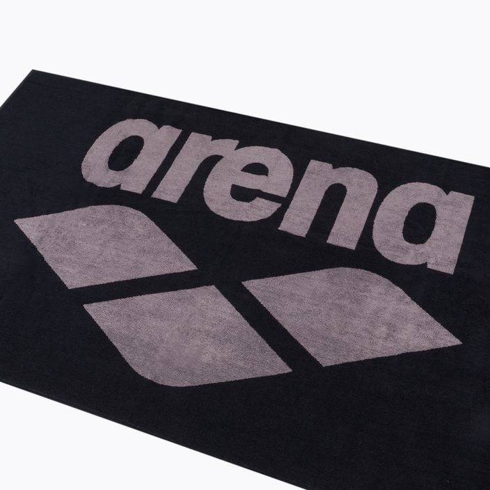 Arena Pool Minkštas rankšluostis juodas/pilkas 3