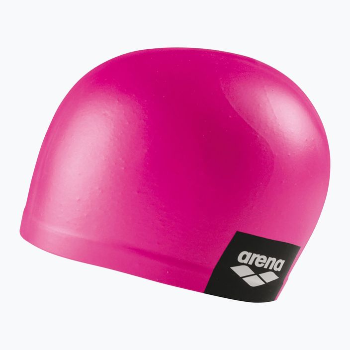 Arena Logo Liejama rožinė plaukimo kepuraitė 4
