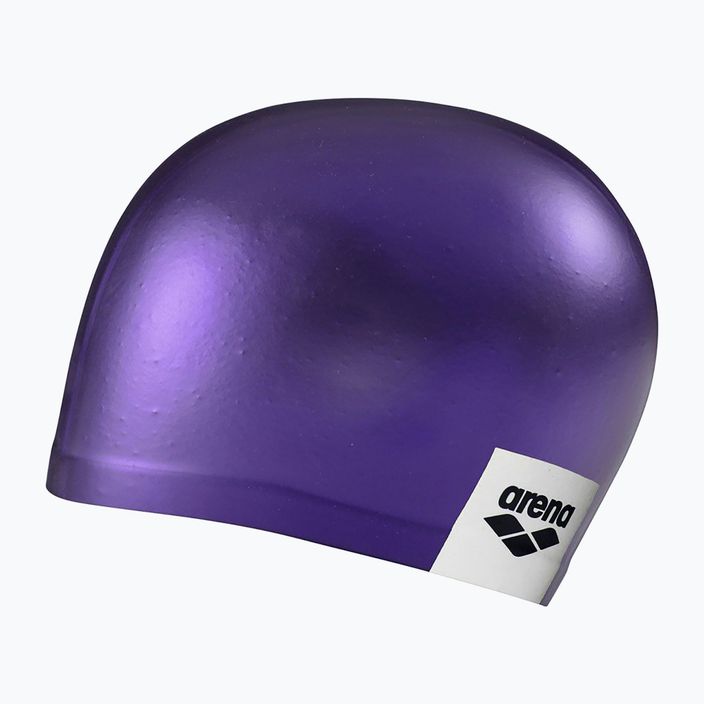 Arena Logo Liejama violetinė plaukimo kepuraitė 4