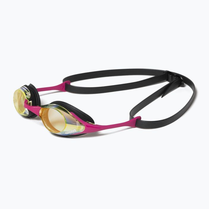 Arena plaukimo akiniai Cobra Swipe Mirror geltoni variniai/rožiniai 6