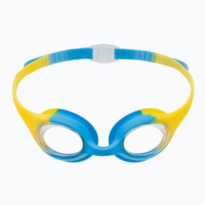 Arena Spider skaidrūs/geltoni/šviesiai mėlyni vaikiški plaukimo akiniai 2