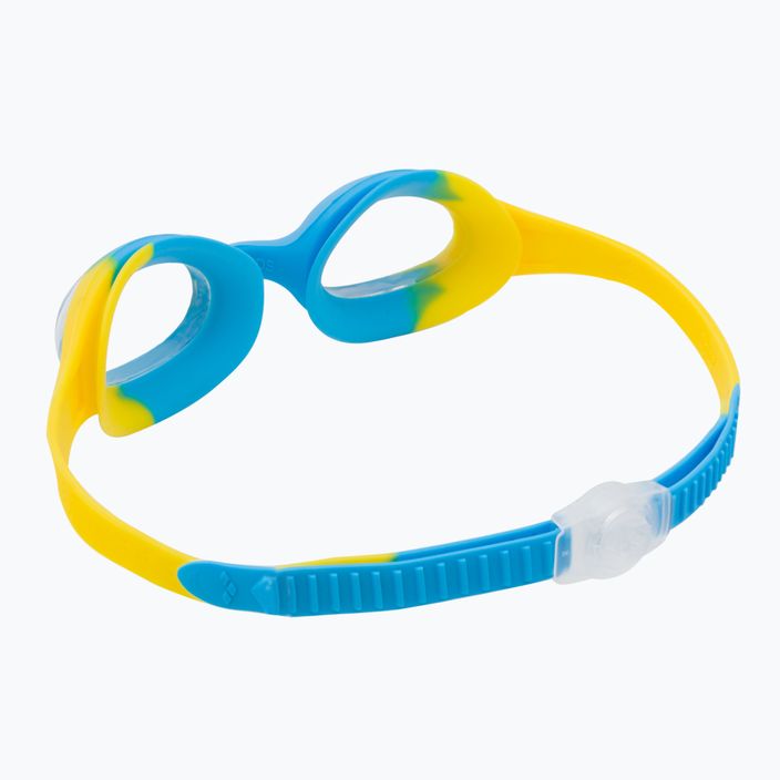 Arena Spider skaidrūs/geltoni/šviesiai mėlyni vaikiški plaukimo akiniai 4