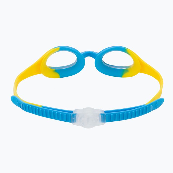 Arena Spider skaidrūs/geltoni/šviesiai mėlyni vaikiški plaukimo akiniai 5
