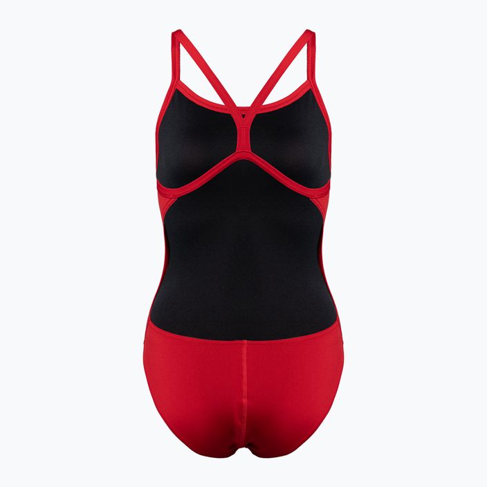 Moteriškas Arena Team Challenge vientisas raudonos/baltos spalvos vientisas maudymosi kostiumėlis 2