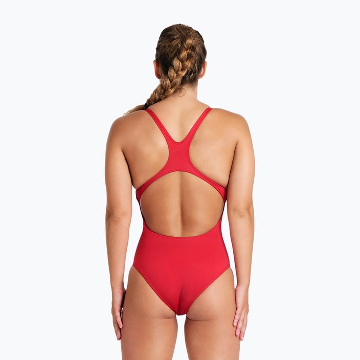 Moteriškas vientisas maudymosi kostiumėlis arena Team Swim Pro Solid raudona/balta 7