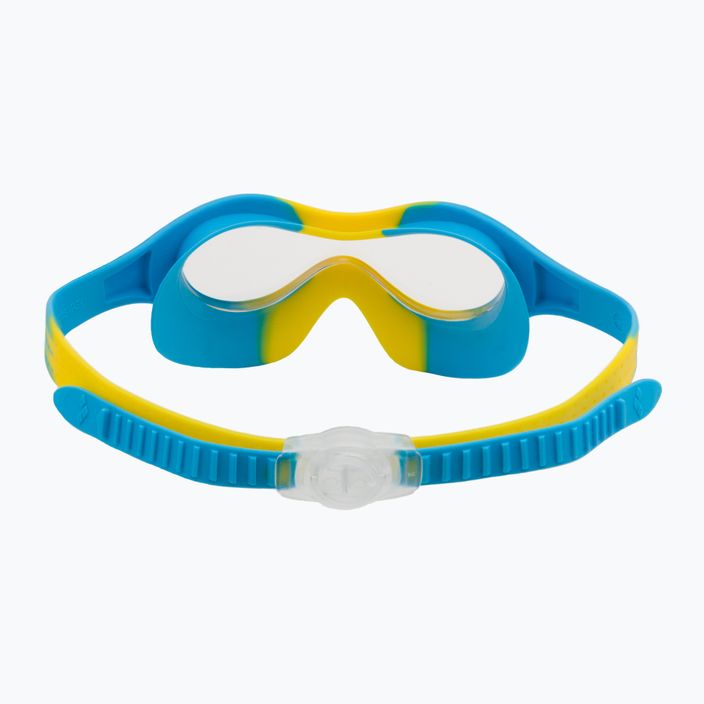 Arena Spider vaikiška plaukimo kaukė skaidri/geltona/šviesiai mėlyna 5