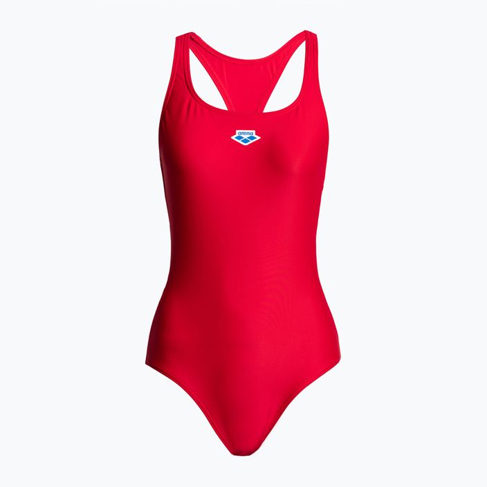 Moteriškas vientisas maudymosi kostiumėlis arena Icons Racer Back Solid raudonas