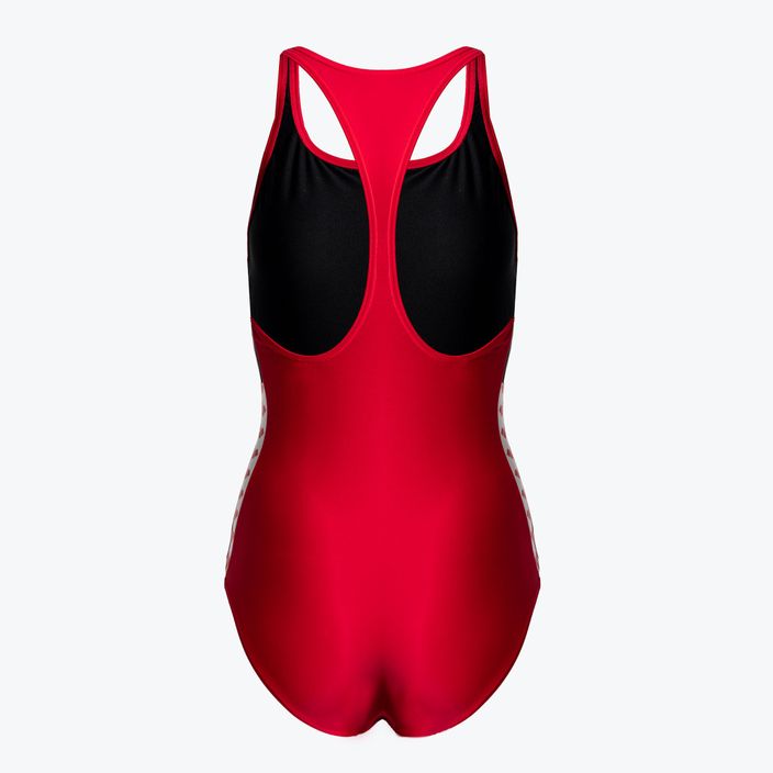Moteriškas vientisas maudymosi kostiumėlis arena Icons Racer Back Solid raudonas 2