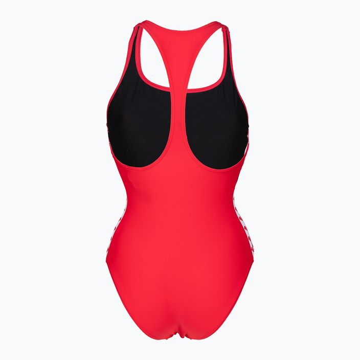 Moteriškas vientisas maudymosi kostiumėlis arena Icons Racer Back Solid raudonas 6