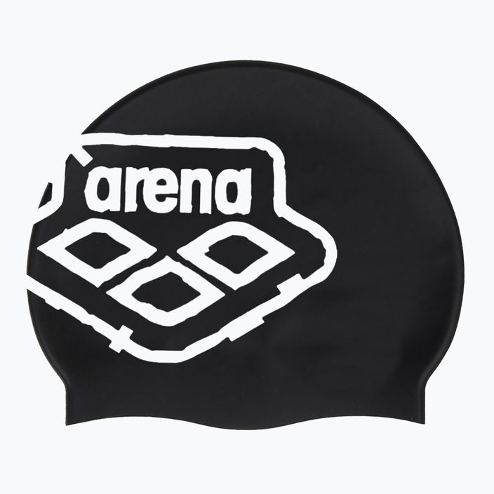 Arena Icons Team Stripe maudymosi kepuraitė juoda/juoda 3