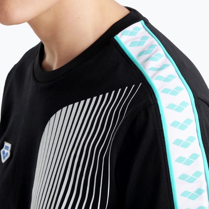 Arena Komandos logotipas marškinėliai juoda/balta/mėlyna su deimantu 7