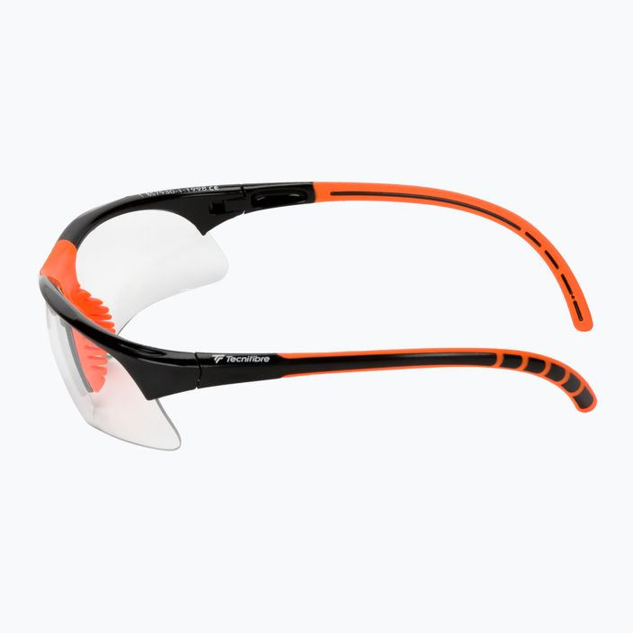Tecnifibre skvošo akiniai juodi/oranžiniai 54SQGLBK21 4