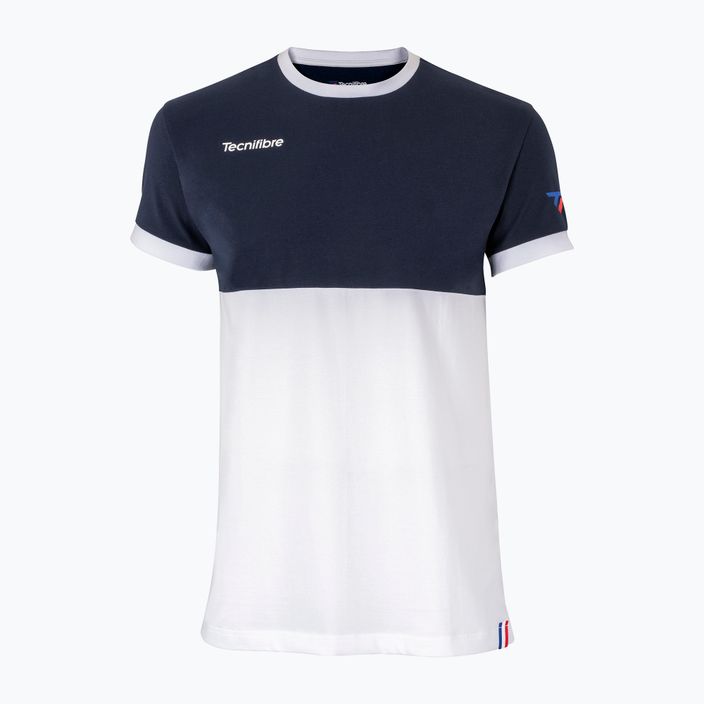 Tecnifibre F1 Stretch vyriški tamsiai mėlyni ir balti teniso marškinėliai 22F1ST