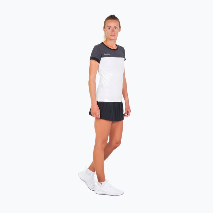Moteriški teniso marškinėliai Tecnifibre Stretch baltai juodi 22LAF1 F1 3