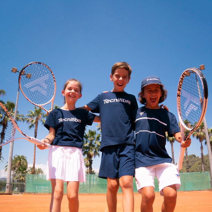 Vaikiški teniso marškinėliai Tecnifibre Team Cotton Tee marine 3