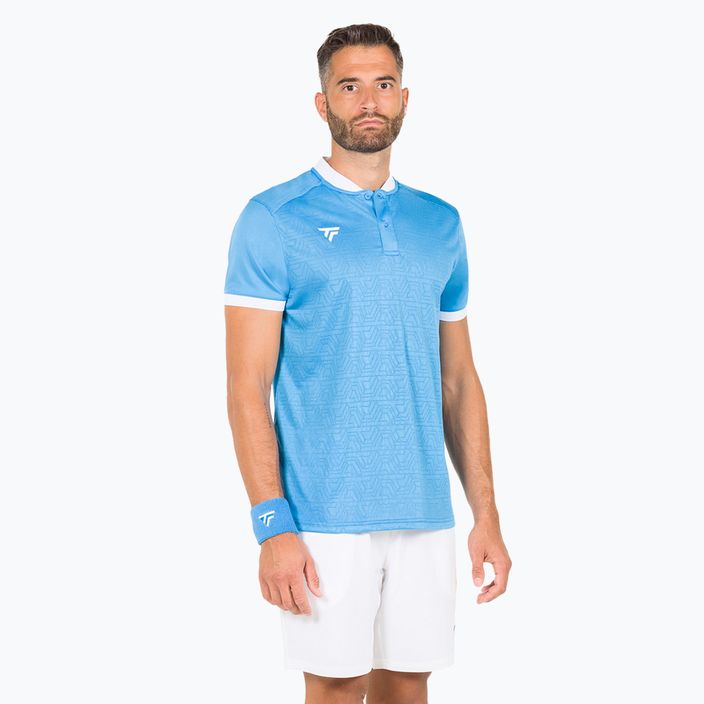 Vyriški polo teniso marškinėliai Tecnifibre Team Mesh azur