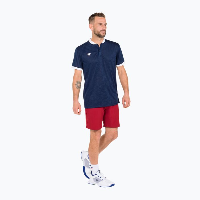Vyriški teniso polo marškinėliai Tecnifibre Team Mesh tamsiai mėlyni 22MEPOMA32