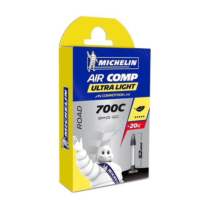 Michelin Air Comp Ultralight Gal-FV dviračio vidinis vamzdis 422204 juodas 00082266 2