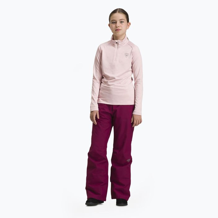 Rossignol Girl Warm Stretch powder pink vaikiškas slidinėjimo džemperis 4