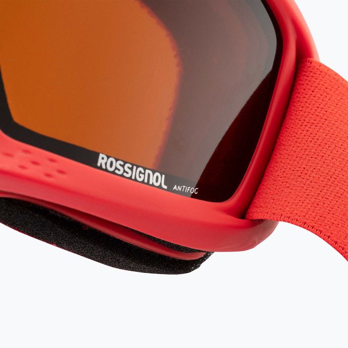 "Rossignol Raffish" raudoni/oranžiniai vaikiški slidinėjimo akiniai 4