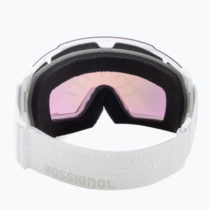 Rossignol Magne'lens slidinėjimo akiniai balti/rožiniai veidrodžiai/sidabriniai veidrodžiai 4