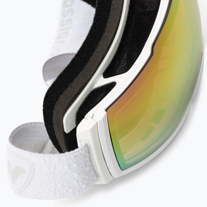 Rossignol Magne'lens slidinėjimo akiniai balti/rožiniai veidrodžiai/sidabriniai veidrodžiai 6