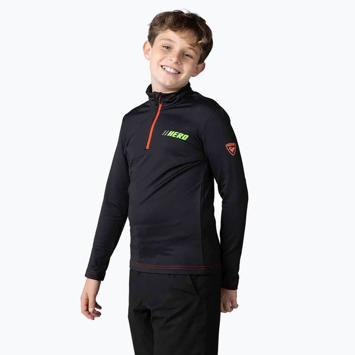 Rossignol Hero Warm Stretch vaikiškas slidinėjimo džemperis juodas 3
