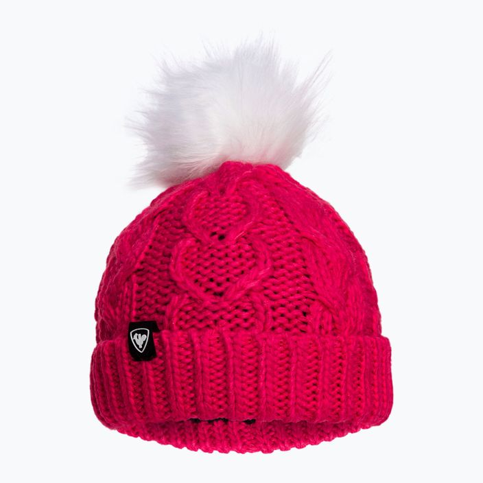 Rossignol L3 Bony Fur rožinė vaikiška žieminė kepurė 2
