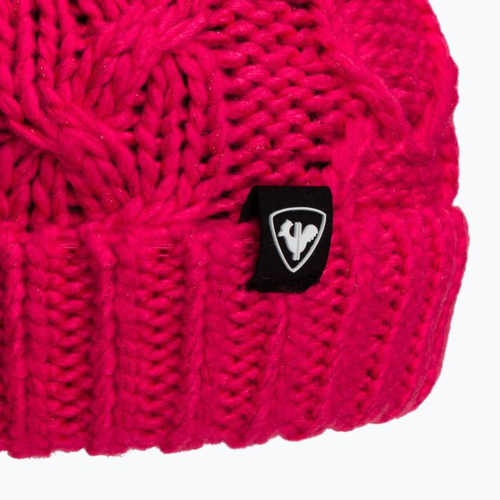 Rossignol L3 Bony Fur rožinė vaikiška žieminė kepurė 3