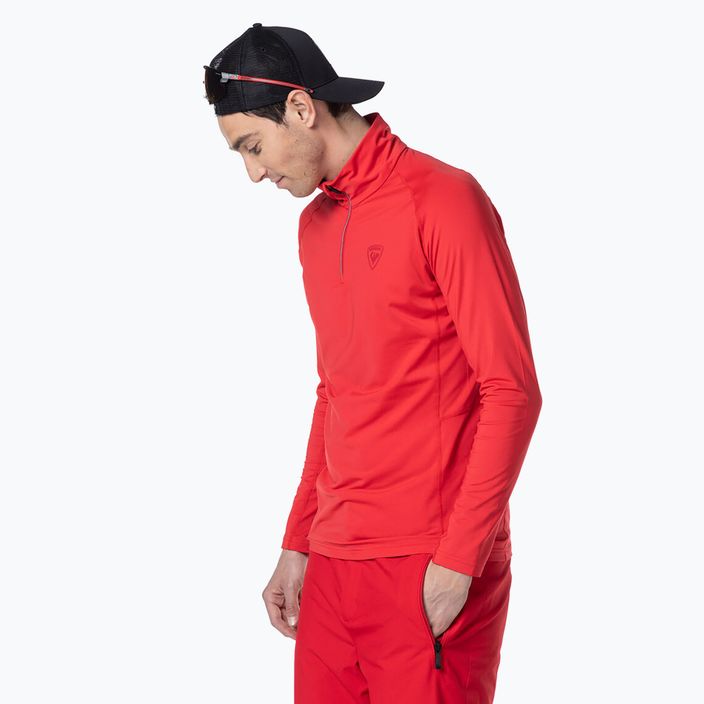 Vyriškas sportinis raudonas sportinis džemperis Rossignol Classique 1/2 Zip 3