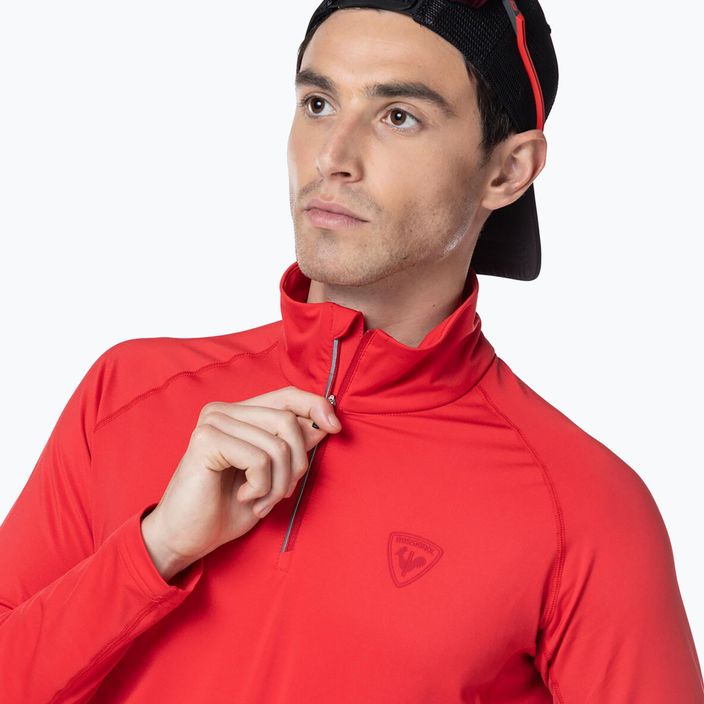 Vyriškas sportinis raudonas sportinis džemperis Rossignol Classique 1/2 Zip 5
