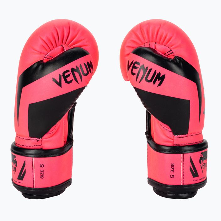 Vaikiškos bokso pirštinės Venum Elite Boxing fluo pink 3