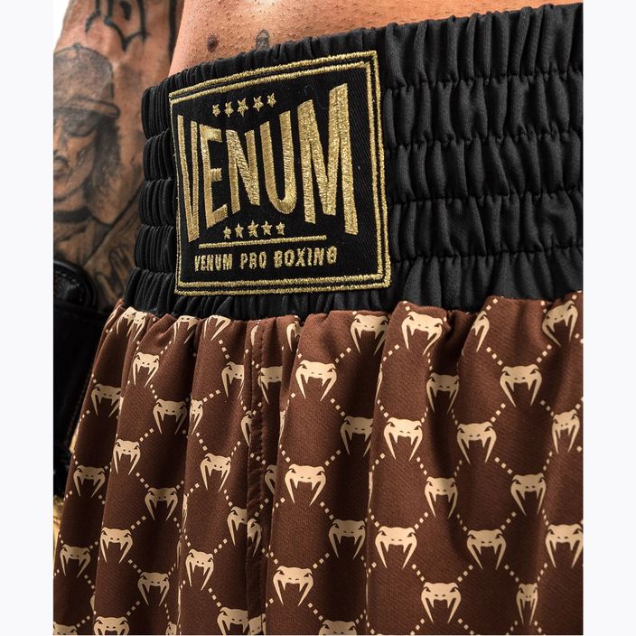Vyriški bokso šortai Venum Monogram Boxing black/brown 7