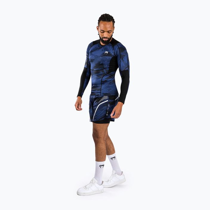 Vyriški marškinėliai ilgomis rankovėmis Venum Electron 3.0 Rashguard navy 2