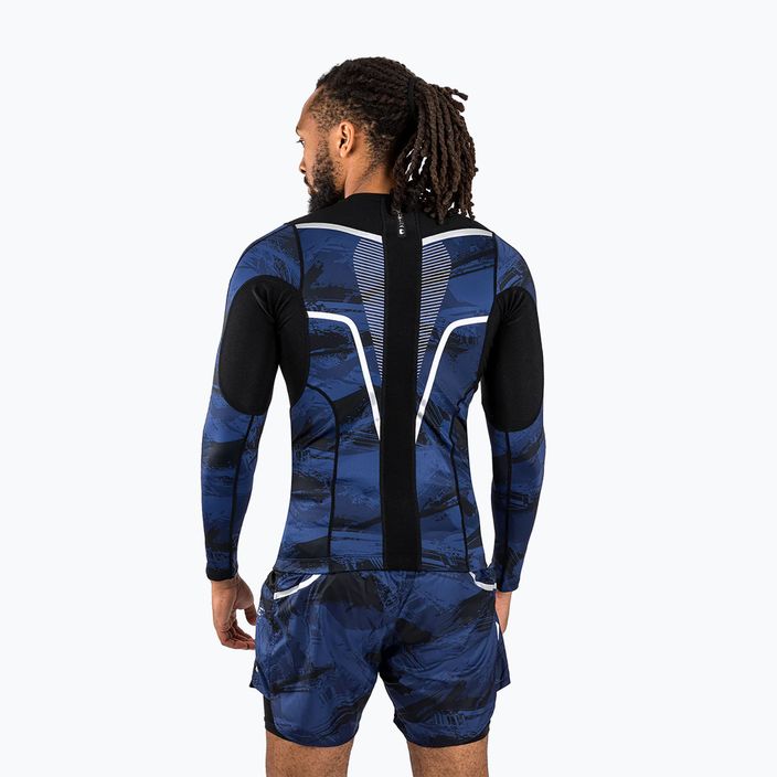 Vyriški marškinėliai ilgomis rankovėmis Venum Electron 3.0 Rashguard navy 3