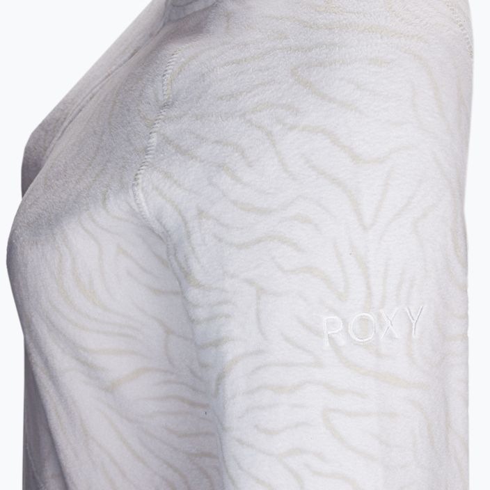 Moteriški snieglenčių marškinėliai ROXY Cascade ryškiai baltos spalvos zebro raštu 9