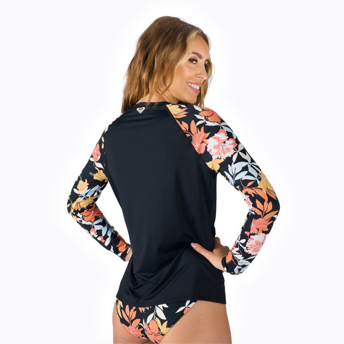 ROXY Beach Classics moteriški maudymosi marškinėliai antracito spalvos 3