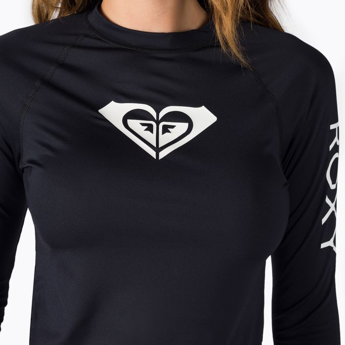 Moterų maudymosi marškinėliai ilgomis rankovėmis ROXY Whole Hearted anthracite 4