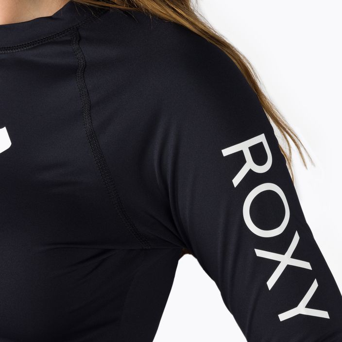 Moterų maudymosi marškinėliai ilgomis rankovėmis ROXY Whole Hearted anthracite 5