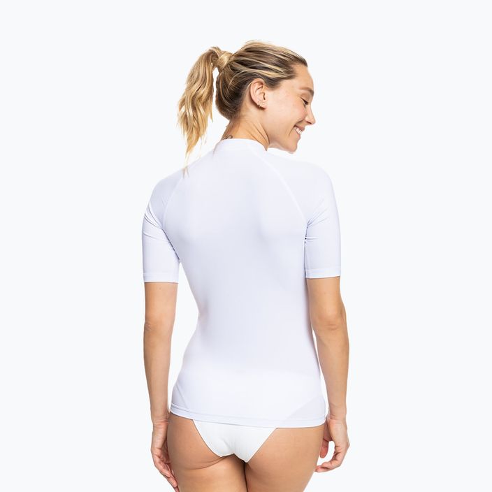 Moteriški plaukimo marškinėliai ROXY Whole Hearted ryškiai balti 3