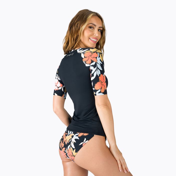 ROXY Beach Classics moteriški maudymosi marškinėliai antracitas/island vibes 3