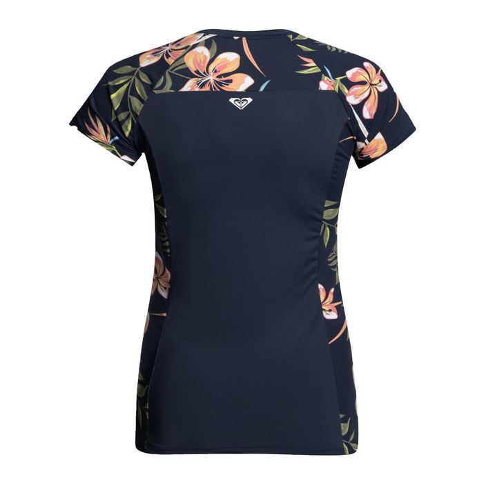 Moteriški plaukimo marškinėliai ROXY Printed mood indigo tropical depht 2