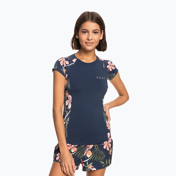 Moteriški plaukimo marškinėliai ROXY Printed mood indigo tropical depht 4