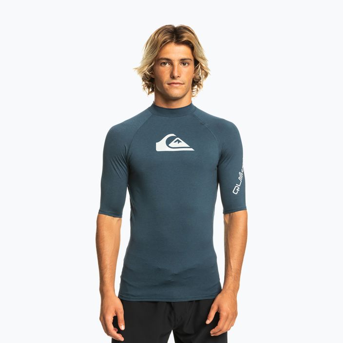 Quiksilver vyriški tamsiai mėlyni maudymosi marškinėliai All Time EQYWR03358-BYJH 3