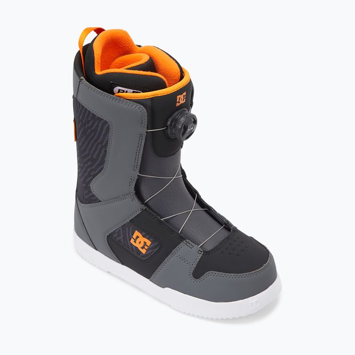 Vyriški DC Phase Boa pilkos/juodos/oranžinės spalvos snieglenčių batai 6