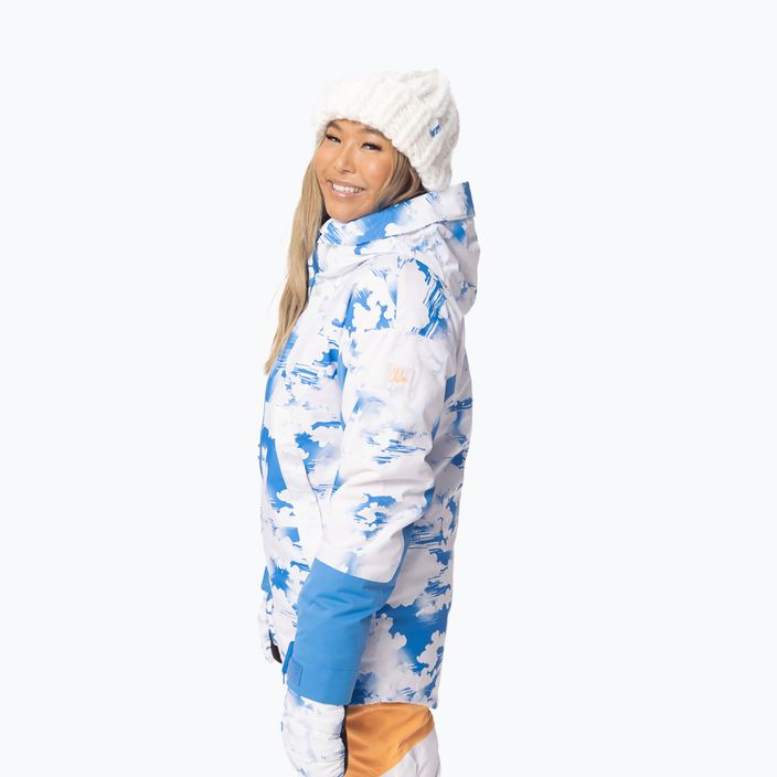 Moteriška snieglenčių striukė ROXY Chloe Kim azure blue clouds 2