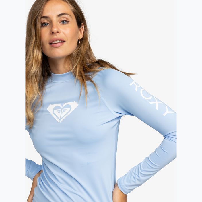 Moteriški plaukimo marškinėliai ilgomis rankovėmis ROXY Whole Hearted bel air blue 5